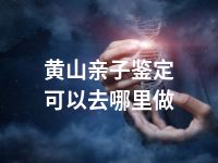 黄山亲子鉴定可以去哪里做