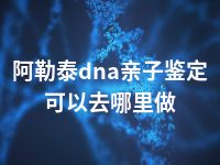 阿勒泰dna亲子鉴定可以去哪里做