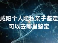 咸阳个人隐私亲子鉴定可以去哪里鉴定