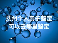 抚州个人亲子鉴定可以去哪里鉴定