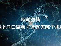 呼和浩特小孩上户口做亲子鉴定去哪个机构做