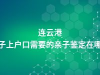连云港孩子上户口需要的亲子鉴定在哪做