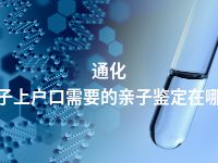 通化孩子上户口需要的亲子鉴定在哪做