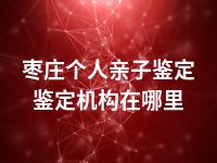 枣庄个人亲子鉴定鉴定机构在哪里