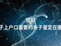 信阳孩子上户口需要的亲子鉴定在哪做