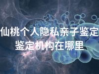 仙桃个人隐私亲子鉴定鉴定机构在哪里