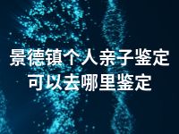 景德镇个人亲子鉴定可以去哪里鉴定